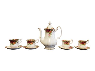 Lot 121 - ROYAL ALBERT - OLD COUNTRY ROSES - LATE 20TH CENTURY CHINA PART COFFEE SERVICE