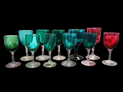 Lot 113 - COLLECTION OF 19TH CENTURY VICTORIAN COLOURED DRINKING GLASSES