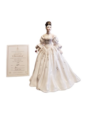 Lot 114 - ROYAL WORCESTER - 2006 CORONATION BALL 'CHRISTINA' BONE CHINA FIGURE