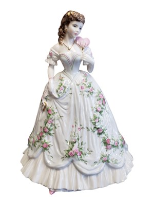 Lot 115 - ROYAL WORCESTER - VINTAGE QUEEN OF HEARTS BONE CHINA FIGURE