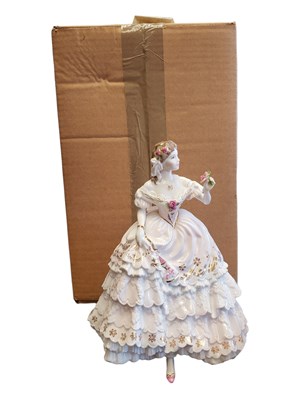 Lot 119 - ROYAL WORCESTER - THE FAIREST ROSE - LATE 20TH CENTURY LIMITED EDITION CHINA FEMALE FIGURINE