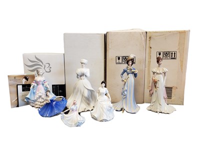 Lot 120 - ROYAL DOULTON - FRANKLIN MINT - COLLECTION OF CHINA FIGURES OF LADIES