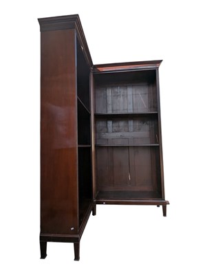 Lot 625 - GEORGE III REVIVAL MAHOGANY CORNER BOOKCASE