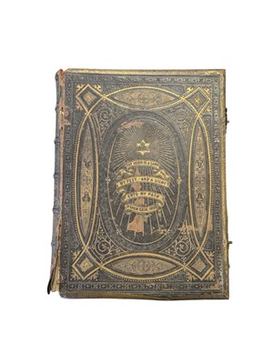 Lot 502 - 19TH CENTURY BROWN SELF-INTERPRETING FAMILY BIBLE