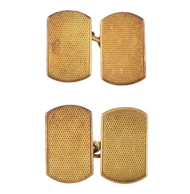 Lot 358 - PAIR OF HALLMARKED 18CT GOLD CUFFLINKS
