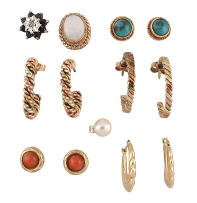 Lot 309 - COLLECTION OF GOLD JEWELLERY EARRINGS