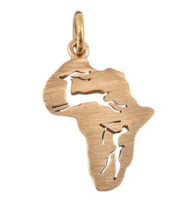 Lot 105 - 9CT GOLD AFRICA PENDANT