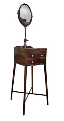 Lot 444 - GEORGE III 19TH CENTURY MAHOGANY GENTLEMAN'S WASHSTAND