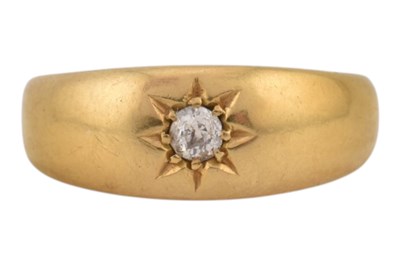 Lot 117 - EDWARDIAN HALLMARKED 18CT GOLD & DIAMOND RING