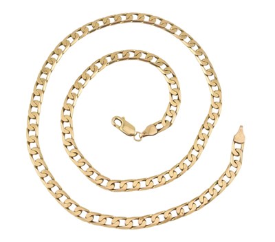 Lot 354 - HALLMARKED 9CT GOLD CURB LINK CHAIN NECKLACE
