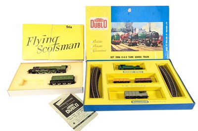 Lot 316 - MODEL RAILWAY - x2 HORNBY DUBLO & TRIX OO GAUGE LOCOMOTIVE SETS