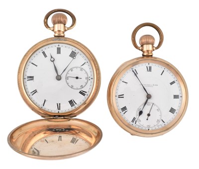 Lot 278 - TWO GOLD PLATED POCKET WATCHES