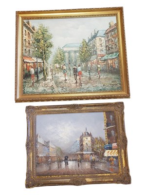 Lot 364 - HENRI ROGERS - TWO 20TH CENTURY IMPRESSIONIST FRENCH PARISIAN OIL PAINTINGS
