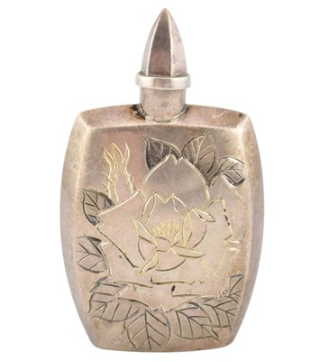 Lot 53 - EARLY 20TH CENTURY JAPANESE 950 SILVER SCENT FLASK