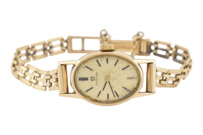 Lot 295 - 1970S OMEGA HALLMARKED 9CT GOLD WRISTWATCH