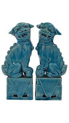 Lot 139 - TWO VINTAGE 20TH CENTURY CHINESE FU DOGS