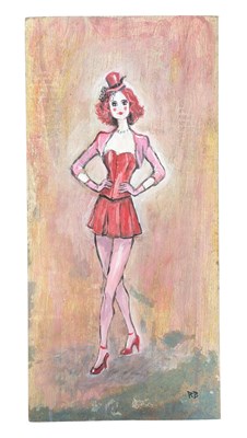 Lot 191 - RICHARD BAZLEY (B.1962) - BAMBOLA ACRYLIC ON WOOD PAINTING