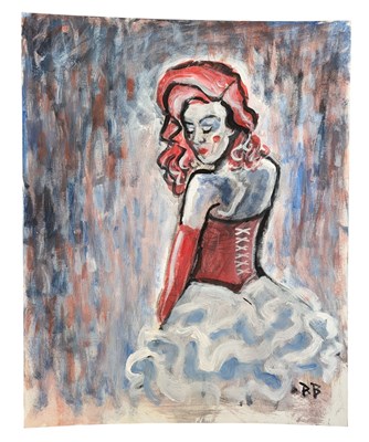 Lot 194 - RICHARD BAZLEY (B.1962) - BAMBOLA ACRYLIC ON BOARD PAINTING