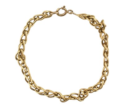 Lot 107 - 9CT GOLD SPIGA LINK CHAIN BRACELET