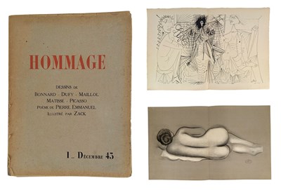 Lot 75 - REVUE HOMMAGE 1943 - RARE LIMITED ISSUE OF A FRENCH MODERNIST ART PORTFOLIO - MATTISE, PICASSO