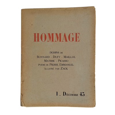Lot 75 - REVUE HOMMAGE 1943 - RARE LIMITED ISSUE OF A FRENCH MODERNIST ART PORTFOLIO - MATTISE, PICASSO