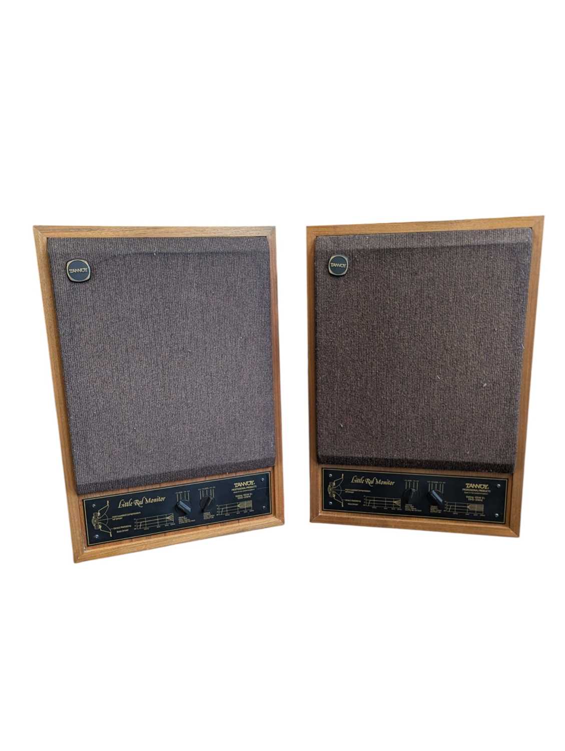 Lot 1 - TANNOY ' LITTLE RED MONITOR ' TEAK CASED SPEAKERS