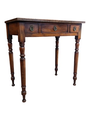 Lot 933 - GEORGE III REPRODUCTION MAHOGANY & TOOLED LEATHER WRITING TABLE DESK