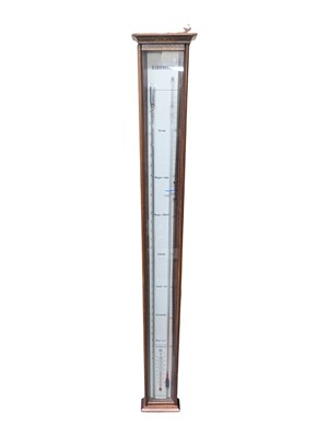 Lot 931 - EARLY 20TH CENTURY DANISH MAHOGANY STICK BAROMETER