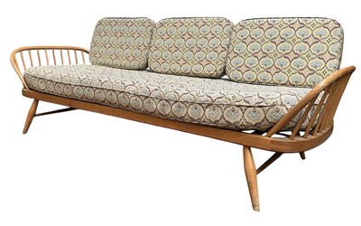 Lot 540 - LUCIAN ERCOLANI X ERCOL - WINDSOR - MODEL 355 - 1970S BEECH & ELM STUDIO COUCH
