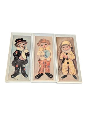 Lot 559 - THREE MID CENTURY OZZ FRANCA CLOWN PRINTS