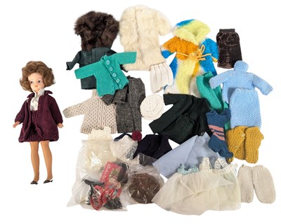 Lot 582 - SINDY - A VINTAGE 1960s SINDY DOLLS & CLOTHES