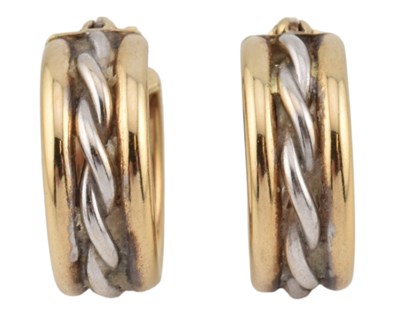 Lot 124 - PAIR HALLMARKED 9CT GOLD HOOP EARRINGS