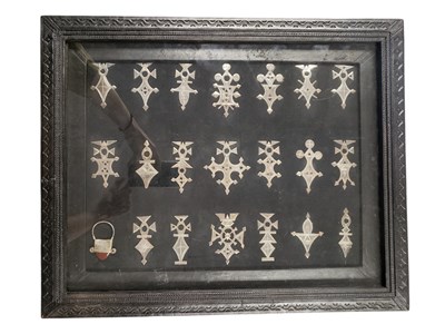 Lot 368 - COLLECTION OF 20TH CENTURY FRAMED SAHARAN AGADEZ CROSSES