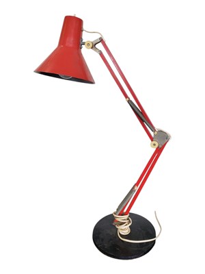 Lot 361 - LATE 20TH CENTURY RETRO RED ANGLEPOISE DESKTOP LAMP