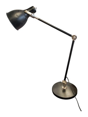 Lot 362 - LATE 20TH CENTURY RETRO BLACK METAL ANGLEPOISE STYLE DESKTOP TABLE LAMP