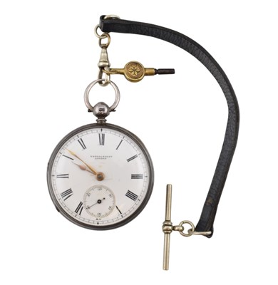 Lot 128 - KENDAL & DENT SILVER OPEN FACE POCKET WATCH
