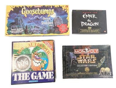 Lot 795 - BOARD GAMES -POGS, STAR WARS, & GOOSEBUMPS GAMES & OTHER