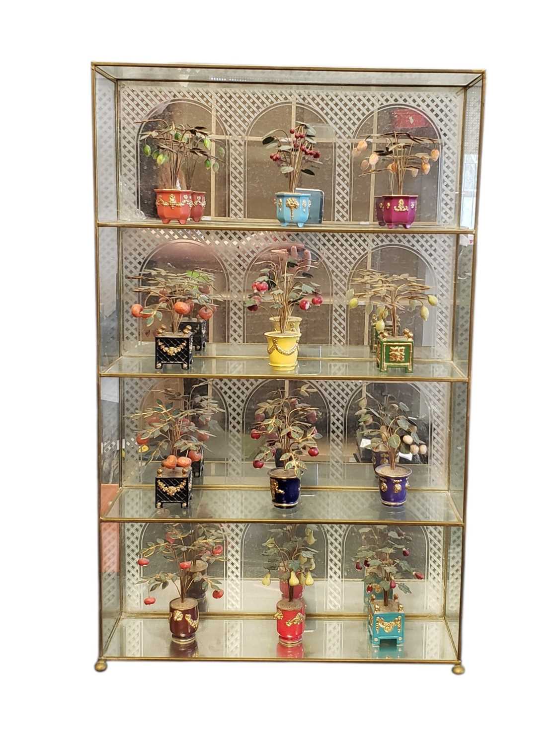 Lot 363 - 1990S FRANKLIN MINT HOUSE OF FABERGE IMPERIAL TREE SET WITH DISPLAY CASE