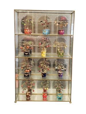 Lot 363 - 1990S FRANKLIN MINT HOUSE OF FABERGE IMPERIAL TREE SET WITH DISPLAY CASE