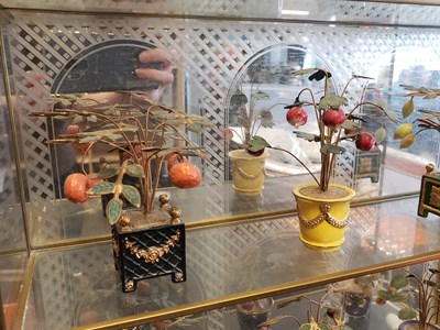 Lot 363 - 1990S FRANKLIN MINT HOUSE OF FABERGE IMPERIAL TREE SET WITH DISPLAY CASE