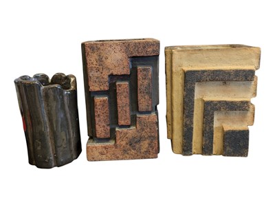 Lot 115 - FRANK LLOYD WRIGHT INSPIRED DECORATIVE PEN / PENCIL HOLDERS