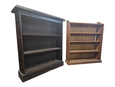 Lot 800 - 19TH CENTURY OPEN OAK BOOKCASE