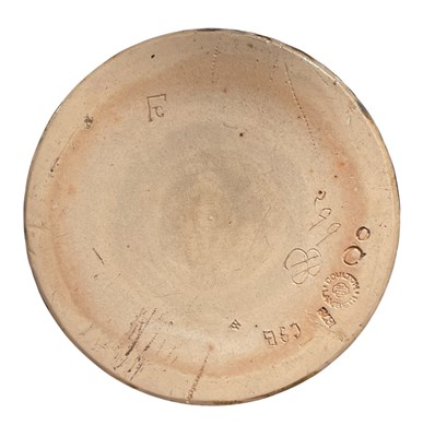 Lot 5 - HANNAH BARLOW FOR DOULTON LAMBETH - 19TH CENTURY SILVER BANDED BISCUIT BARREL