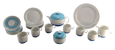 Lot 588 - ROSENTHAL DESIGNED BY AMBROGIO POZZI - DUO BLAU - 1970S 6 PEOPLE TEA SERVICE