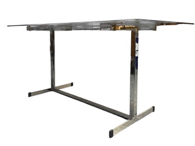 Lot 560 - PIEFF - MID CENTURY 1970S SMOKED GLASS DINING TABLE