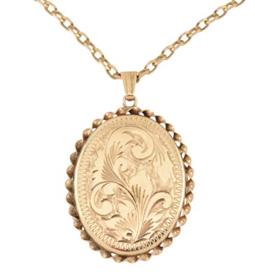 Lot 19 - HALLMARKED 9CT GOLD LOCKET PENDANT NECKLACE
