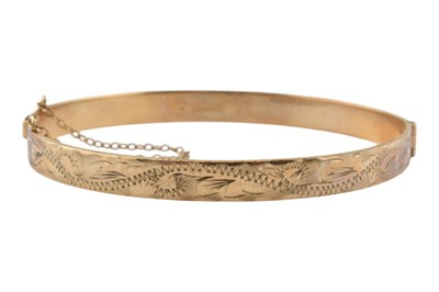 Lot 23 - 1980s HALLMARKED 9CT GOLD BANGLE