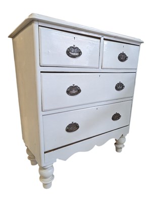 Lot 941 - 19TH CENTURY PAINTED CHEST OF DRAWERS