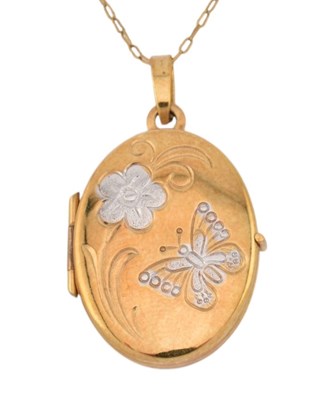Lot 116 - HALLMARKED 9CT GOLD LOCKET PENDANT NECKLACE