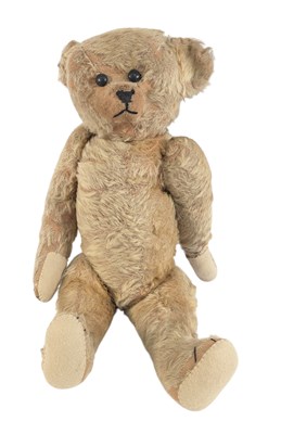 Lot 490 - BEARS - VINTAGE JOINTED MOHAIR TEDDY BEAR